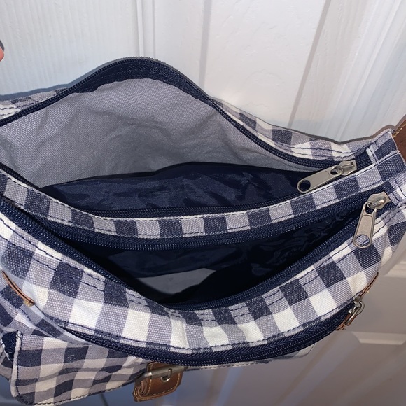 Blue and White Checkered Purse - Picture 5 of 6